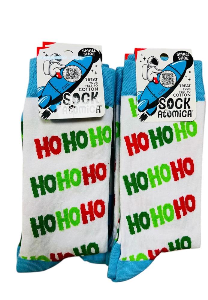 Sosete de Craciun Barbatesti ,Imprimeu HO HO,Engros